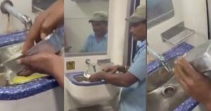 ട്രെയിനിൽ ഫുഡ് കണ്ടെയ്നറുകൾ കഴുകിയ വിവാദം: ആക്രിയായി വിൽക്കാനെന്ന വിശദീകരണവുമായി ഐആർസിടിസി