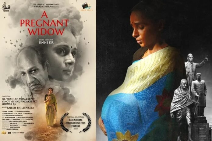 Poster of Malayalam film ‘A Pregnant Widow’ directed by Unni K.R., selected for Kolkata International Film Festival