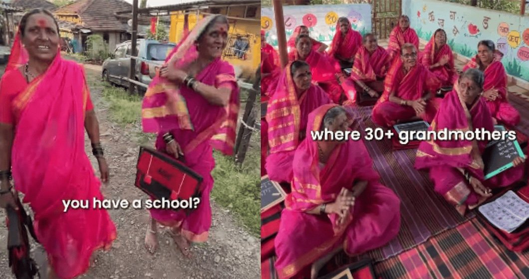 പഠനത്തിനു പ്രായമില്ല: പിങ്ക് യൂണിഫോമിൽ മുത്തശ്ശിമാർ സ്കൂളിലേക്ക്