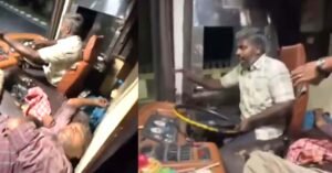 കോഴിക്കോട്–‌ബെംഗളൂരു ബസിൽ ‘അടിച്ചു പൂസായി’ ഡ്രൈവറും ക്ലീനറും; ചോദിച്ചപ്പോൾ എല്ലാവരെയും ബസിടിച്ചു കൊല്ലുമെന്ന് ഭീഷണി