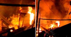 കൊല്ലം ആൽത്തറമൂടിൽ വൻ തീപിടിത്തം; നാല് വീടുകൾ പൂർണ്ണമായും കത്തിനശിച്ചു; തീയണയ്ക്കാൻ തീവ്ര ശ്രമം