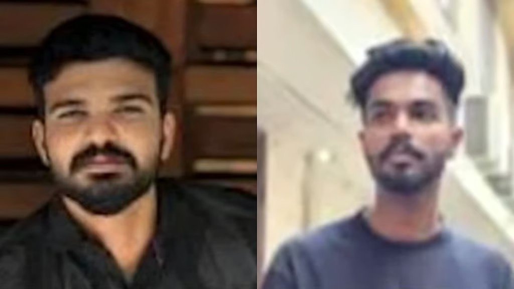 Scene of a road accident where a KSRTC bus collided with a motorcycle on the national highway in Alappuzha at night.