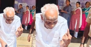 104-ാം വയസിലും ചോരാത്ത വോട്ടാവേശവുമായി പൗവ്വത്ത് വീട്ടില്‍ അപ്പച്ചന്‍