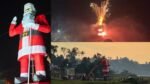 Massive 50-foot Santa Claus effigy (Pappanji) construction for New Year in Vadavathoor, Kottayam
