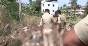 Location near Palakkad town garbage dump where human skull and bones were found wrapped in plastic