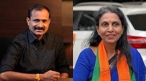 Photo of BJP leaders discussing Thiruvananthapuram Corporation Mayor candidates.