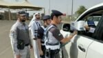 Visual of Abu Dhabi Police patrol enforcing traffic safety rules on residential streets to prevent noise pollution.