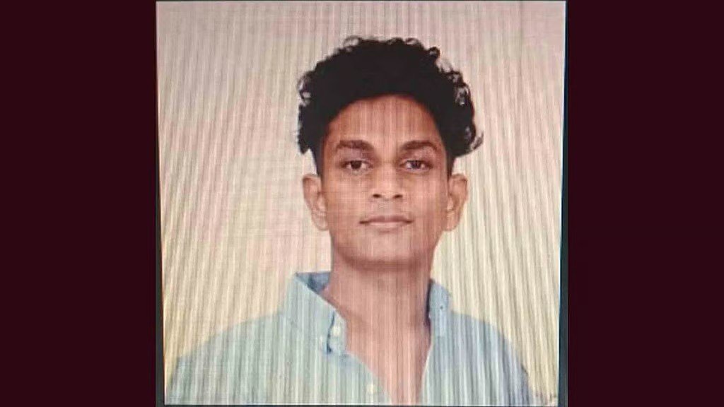 Fire and Rescue services retrieving the body of the drowned youth from Mangalam Dam waterfalls.