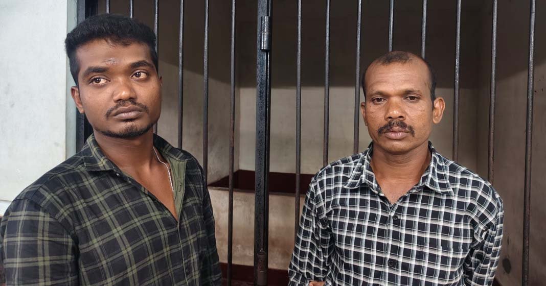 പെപ്പർ സ്പ്രേ പ്രയോഗിച്ചിട്ടും പോലീസ് പിന്മാറിയില്ല; മോഷ്ടാവ് കാമാക്ഷി ബിജുവും മകൻ വിപിനും പിടിയിൽ