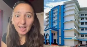 Spanish vlogger Veronica praising the fast medical service at Alappuzha General Hospital in Kerala.