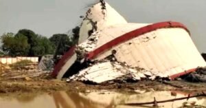 ഉദ്ഘാടനം നടക്കുന്നതിന് മുൻപേ തന്നെ നിർമാണത്തിലിരുന്ന ജലസംഭരണി തകർന്നുവീണു; സംഭവം സൂറത്തിൽ; വൻ പ്രതിഷേധം