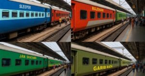 ട്രെയിൻ കോച്ചുകൾ പല നിറങ്ങളിൽ നിർമ്മിച്ചിരിക്കുന്നതിന്റെ രഹസ്യം അറിയാമോ..? നീല, ചുവപ്പ്, പച്ച, മെറൂൺ തുടങ്ങിയ നിറങ്ങളുടെ പിന്നിലൂടെ ആ രഹസ്യം ഇതാണ്…!