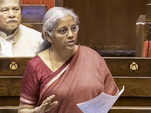 Digital budget presentation by Finance Minister Nirmala Sitharaman in Lok Sabha.