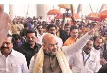 Amit Shah speaking at BJP representatives' meet in Trivandrum regarding Sabarimala issues.