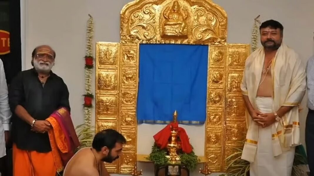 Actor Jayaram appearing for a press meet regarding temple issues.