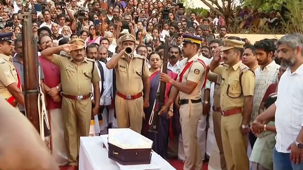 Thousands gathered at St. Thomas Church, Nedungadapally for the funeral of Alin Sherin Abraham, Kerala's youngest organ donor.