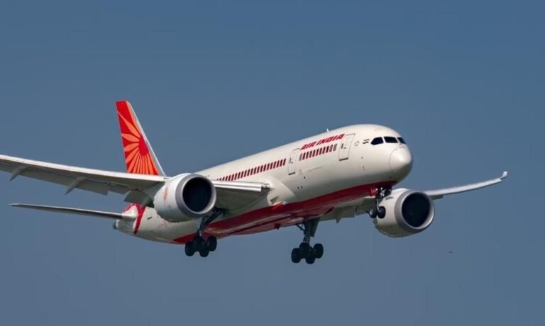 Air India Boeing 787 Dreamliner cockpit fuel control panel showing switches.