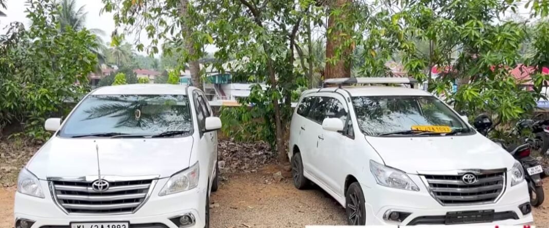 : Two identical white Innova cars with the same number plate KL 43 A 183 seized by Kerala MVD.