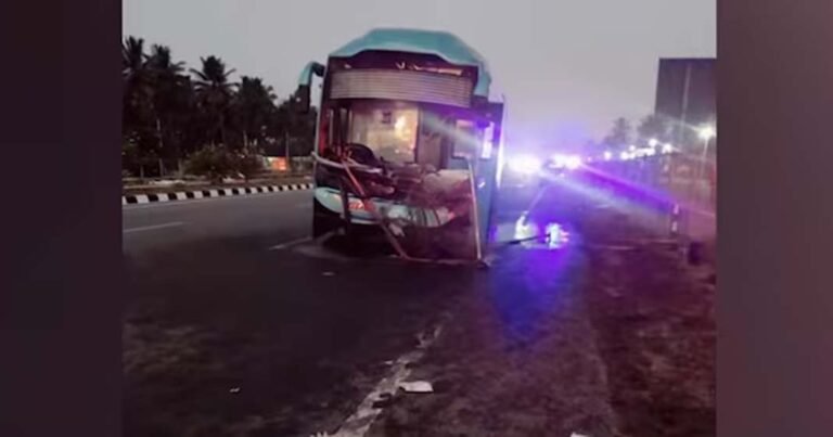 നിയന്ത്രണം വിട്ട ബസ് ഡിവൈഡറിലേക്ക് ഇടിച്ചു കയറി; കർണാടകയിൽ മലയാളി യാത്രക്കാർക്ക് ദാരുണാന്ത്യം; മരിച്ചത് കൊയിലാണ്ടി, മാഹി സ്വദേശികൾ