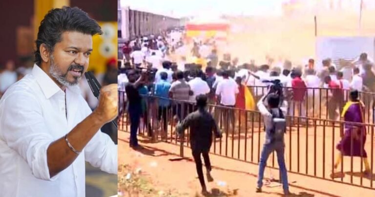 ബാരിക്കേഡുകൾ മറിച്ചിട്ട് ആരാധകർ; ചെന്നൈയിൽ വിജയ്‍യുടെ റാലിക്കിടെ അപകടം; യുവാവിന്റെ നില ഗുരുതരം, ആറുപേർക്ക് പരിക്ക്