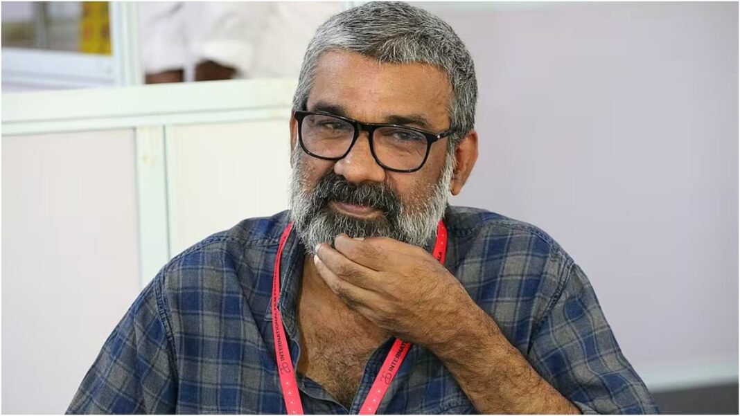 Investigative officers examining a production caravan in Kochi linked to the Ranjith sexual harassment case.