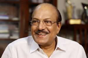 Senior IUML leader PK Kunhalikutty speaking during an exclusive media interview about Kerala politics.