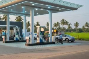 CCTV grab of a thief running away from Palayam petrol pump office with stolen money.